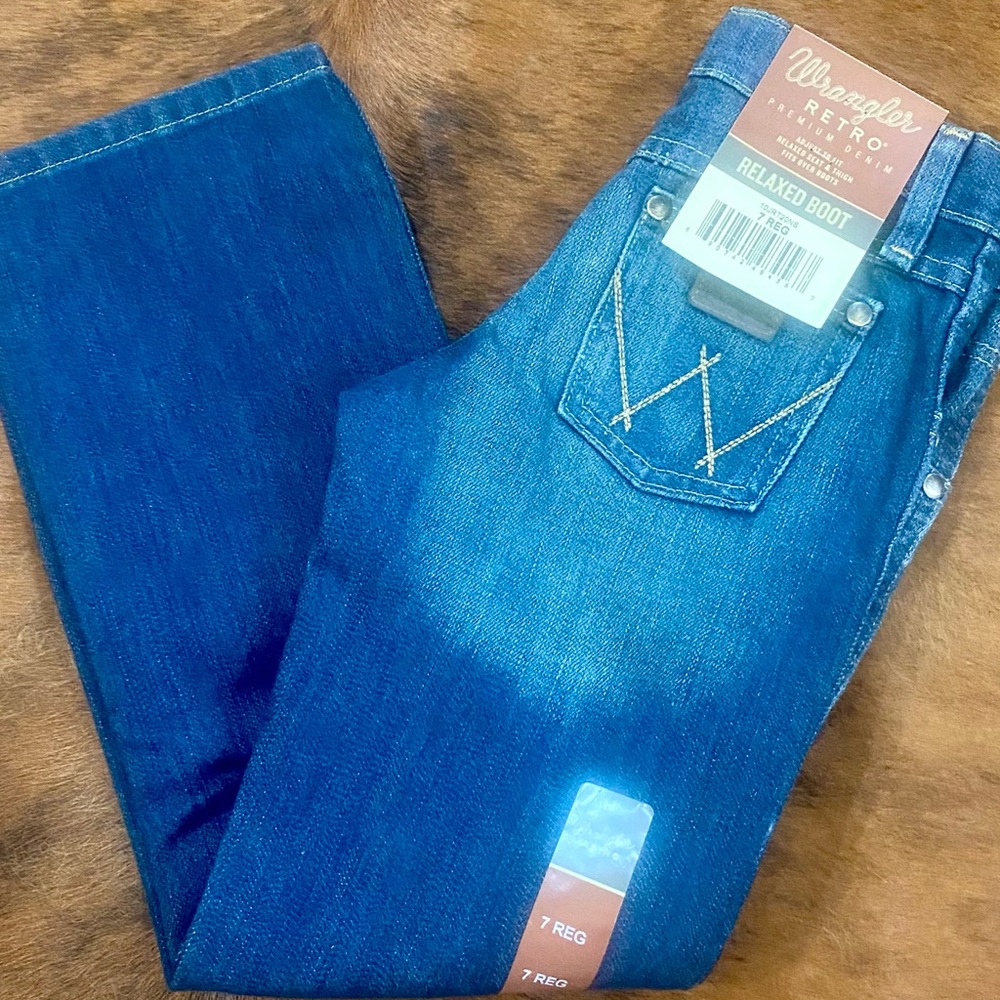 Boy's Wrangler Retro Relaxed Boot Jeans — Size 7